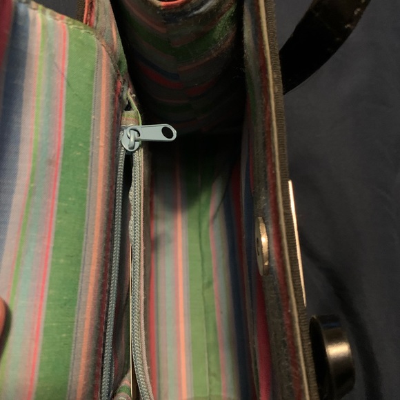 Vintage Kate Spade Rainbow Striped Handbag - Picture 10 of 12